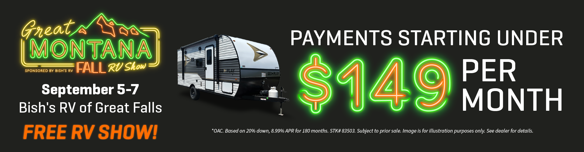 Great Montana Fall RV Show September5-7 - Bish's RV of Great Falls